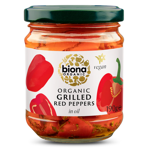 Grilled Red Peppers in Oil (Org)