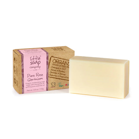 Pure Rose Geranium Soap Bar (Org)