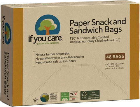 Paper Sandwich & Snack Bags - 100% unbleached